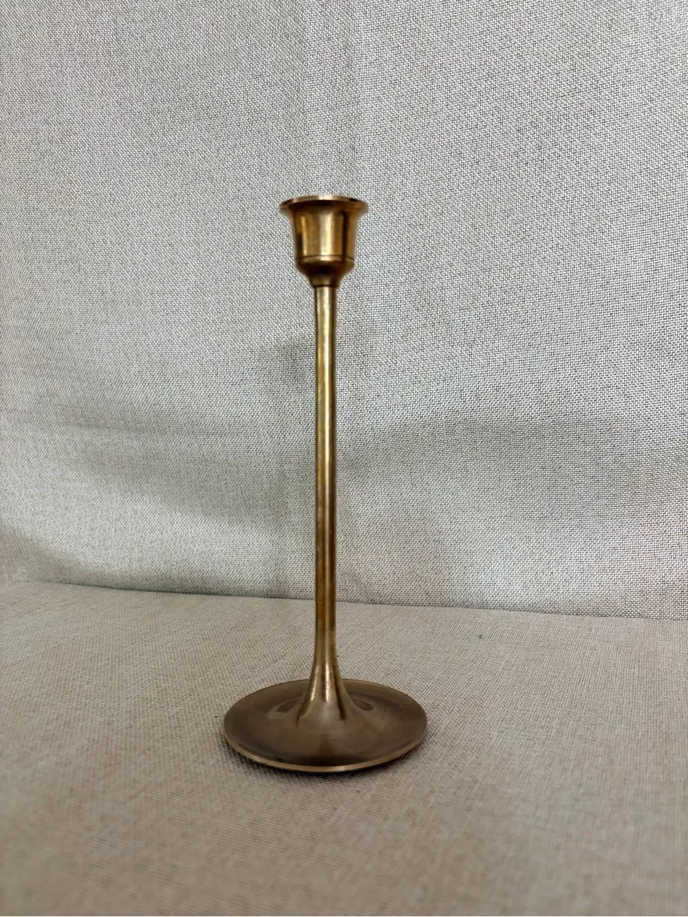 Vintage Brass Candlestick Holder Single Taper Candle Mid Century Decor